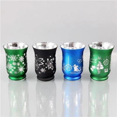 حامل شموع إعصار زجاجي لعيد الميلاد