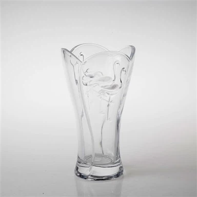 مزهرية زجاجية شفافة للزهور