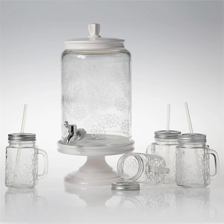 Glass Jar Drink Dispenser