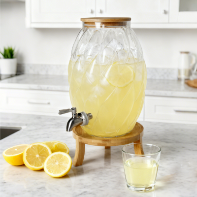 -موزع زجاجي بيضاوي كبير السعة