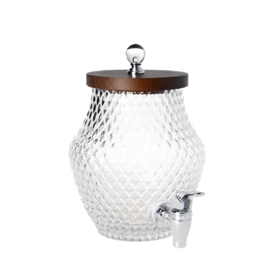 أناناس-موزع مشروبات زجاجي على شكل أناناس